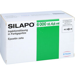 Abbildung: Silapo 6.000 I.E. / 0,6 ml Fertigspritzen 6X1 St, Fertigspritzen PZN 02251692