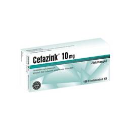 Abbildung: Cefazink 10 mg Filmtabletten 100 St, Filmtabletten PZN 02252734