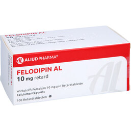 Abbildung: Felodipin AL 10 mg retard Ta 100 St, Retard-Tabletten PZN 02252912