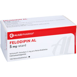 Abbildung: Felodipin AL 5 mg retard Tab 100 St, Retard-Tabletten PZN 02252970