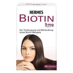 Abbildung: HERMES BIOTIN® 5 mg Tabletten Tabletten, 30 St PZN 02253610