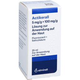 Abbildung: Actikerall 5mg / g + 100mg / g Lösung zur Anwendung auf der Haut 25 ml, Lösung PZN 02253917