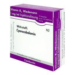 Abbildung: Vitamin B12 Wiedemann Ampullen 10 St, Injektionslösung PZN 02260834