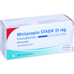 Abbildung: Mirtazapin STADA 15 mg Filmtabletten 50 St, Filmtabletten PZN 02268959