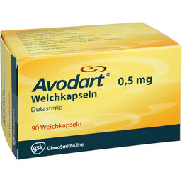 Abbildung: Avodart 0,5 mg Weichkapseln 90 St, Weichkapseln PZN 02329856