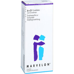 Abbildung: Marvelon Filmtabletten 6X21 St, Filmtabletten PZN 02344258