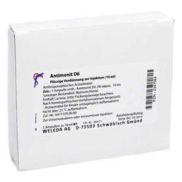 Abbildung: Antimonit D 6 Ampullen Ampullen, 5X10 ml PZN 02347564