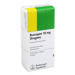 Abbildung: Buscopan Dragees EurimPharm 20 St, Überzogene Tabletten PZN 02350388
