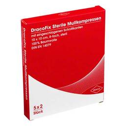Abbildung: Dracofix Peel Kompressen ste 5X2 St, Kompressen PZN 02358711