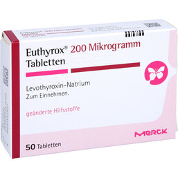 Abbildung: Euthyrox 200 Mikrogramm Tabletten 50 St, Tabletten PZN 02361819