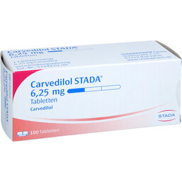 Abbildung: Carvedilol STADA 6,25 mg Tabletten 100 St, Tabletten PZN 02373165