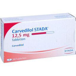 Abbildung: Carvedilol STADA 12,5 mg Tabletten 50 St, Tabletten PZN 02373372