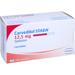 Abbildung: Carvedilol STADA 12,5 mg Tabletten 100 St, Tabletten PZN 02373432