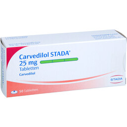 Abbildung: Carvedilol STADA 25 mg Tabletten 50 St, Tabletten PZN 02373596