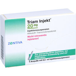 Abbildung: Triam Injekt 20 mg Kristallsuspension in Ampullen 1X0.5 ml, Ampullen PZN 02395008