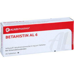 Abbildung: Betahistin AL 6 Tabletten 20 St, Tabletten PZN 02395362