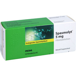 Abbildung: Spasmolyt 5 mg Filmtabletten 50 St, Filmtabletten PZN 02407421