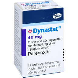 Abbildung: Dynastat 40 mg Pulver + Lsgm.zur Herstellung einer Injektionslsg 1 St, Trockensubstanz mit Lösun PZN 02409963