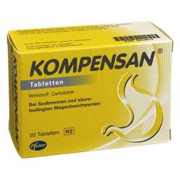 Abbildung: Kompensan Tabletten 340 mg Tabletten, 50 St PZN 02416615