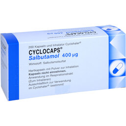 Abbildung: Cyclocaps Salbutamol 400µ 200 St, Inhalationskapseln PZN 02418028