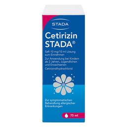 Abbildung: Cetirizin STADA Saft 10 mg / 10 ml Lösung zum Einnehmen, 75 ml PZN 02418146