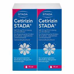 Abbildung: Cetirizin STADA Saft 10 mg / 10 ml Lösung zum Einnehmen, 150 ml PZN 02418212