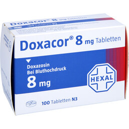 Abbildung: Doxacor 8 mg Tabletten 100 St, Tabletten PZN 02423153