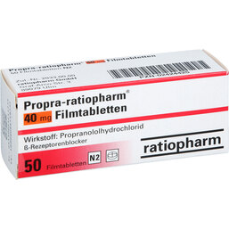 Abbildung: Propra ratiopharm 40 mg Filmtabletten 50 St, Filmtabletten PZN 02424425