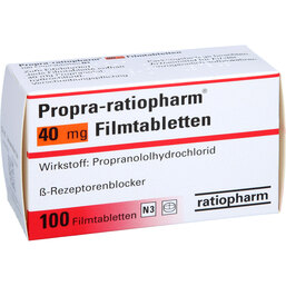 Abbildung: Propra ratiopharm 40 mg Filmtabletten 100 St, Filmtabletten PZN 02424431