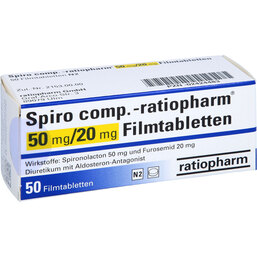 Abbildung: Spiro comp. ratiop.50mg / 20mg Filmtabletten 50 St, Filmtabletten PZN 02424483