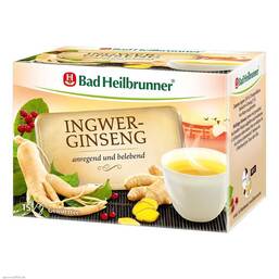 Abbildung: Bad Heilbrunner Tee Ingwer Ginseng Filterbeutel Filterbeutel, 15X2.0 g PZN 02437511