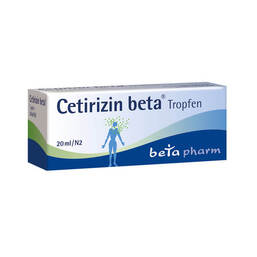 Abbildung: Cetirizin beta Tropfen zum Einnehmen Tropfen zum Einnehmen, 20 ml PZN 02451095