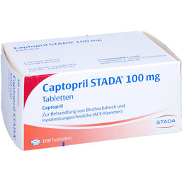 Abbildung: Captopril STADA 100 mg Tabletten 100 St, Tabletten PZN 02451209