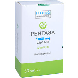 Abbildung: Pentasa 1000 mg Suppositorien 30 St, Suppositorien PZN 02452491