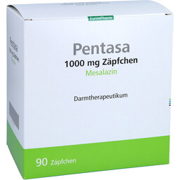 Abbildung: Pentasa 1000 mg Suppositorien 90 St, Suppositorien PZN 02452516