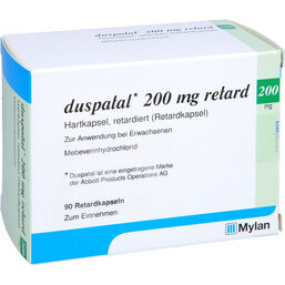Abbildung: Duspatal 200 mg retard Kapseln 90 St, Retard-Kapseln PZN 02454685