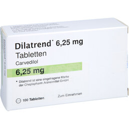 Abbildung: Dilatrend 6,25 mg Tabletten 100 St, Tabletten PZN 02457614