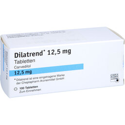 Abbildung: Dilatrend 12,5 mg Tabletten 100 St, Tabletten PZN 02457643