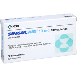 Abbildung: Singulair 10 mg Filmtabletten 50 St, Filmtabletten PZN 02457666