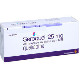 Abbildung: Seroquel 25 mg Filmtabletten 100 St, Filmtabletten PZN 02457991