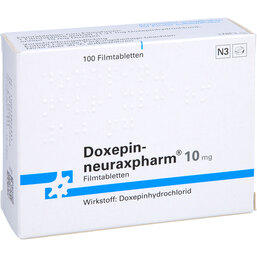 Abbildung: Doxepin neuraxpharm 10 mg Filmtabletten 100 St, Filmtabletten PZN 02458223