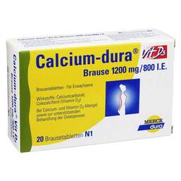 Abbildung: Calcium Dura Vit D3 Brause 1200 mg / 800 I.E. Brausetabletten, 20 St PZN 02458281