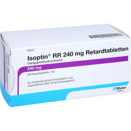 Abbildung: Isoptin RR 240 mg Retardtabletten 98 St, Retard-Tabletten PZN 02459323