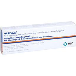 Abbildung: Varivax Fertigspritze ohne Kanüle 0.5 ml, Fertigspritzen PZN 02464005
