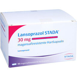 Abbildung: Lansoprazol STADA 30 mg magensaftresistent Kapseln 98 St, Magensaftresistente Hartkapseln PZN 02466547