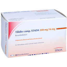 Abbildung: Tilidin comp. STADA 200 mg / 16 mg Retardtabletten 100 St, Retard-Tabletten PZN 02469304