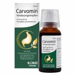 Abbildung: Carvomin Verdauungstropfen Flüssigkeit zum Einnehmen, 20 ml PZN 02470514
