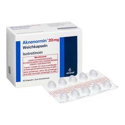 Abbildung: Aknenormin 20 mg Weichkapseln 50 St, Weichkapseln PZN 02481920