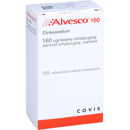 Abbildung: Alvesco 160 µg 120 Hub Dosieraerosol 1 St, Dosieraerosol PZN 02484858