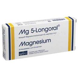 Abbildung: MG 5 Longoral Kautabletten 20 St, Kautabletten PZN 02494905